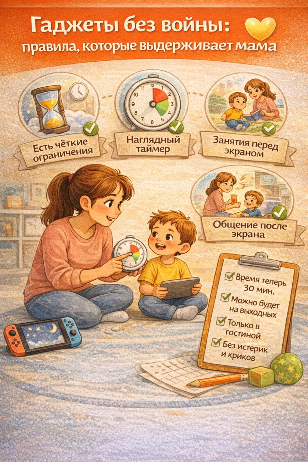 Гаджеты без войны: правила, которые выдерживает мама
